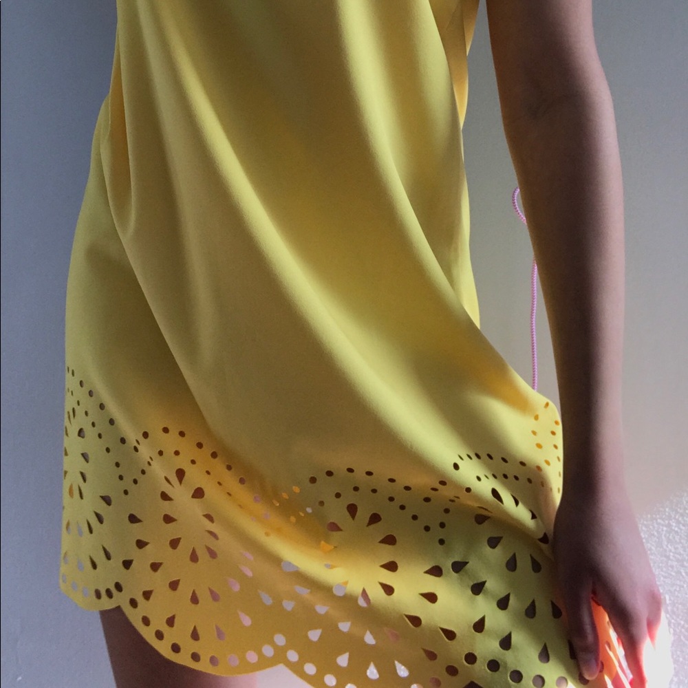 Yellow Dress with cut outs